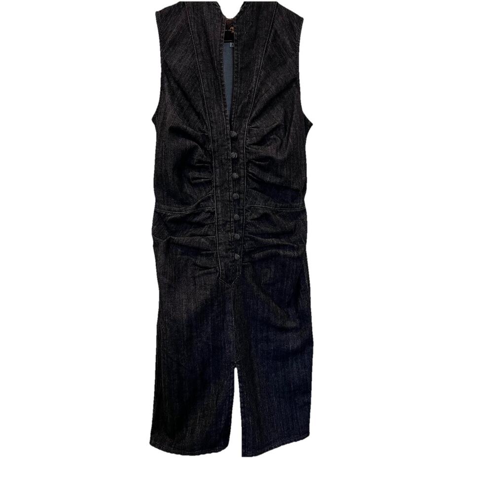 7 for All Mankind Black Denim Sleeveless Dress Size 4/ 7FAM